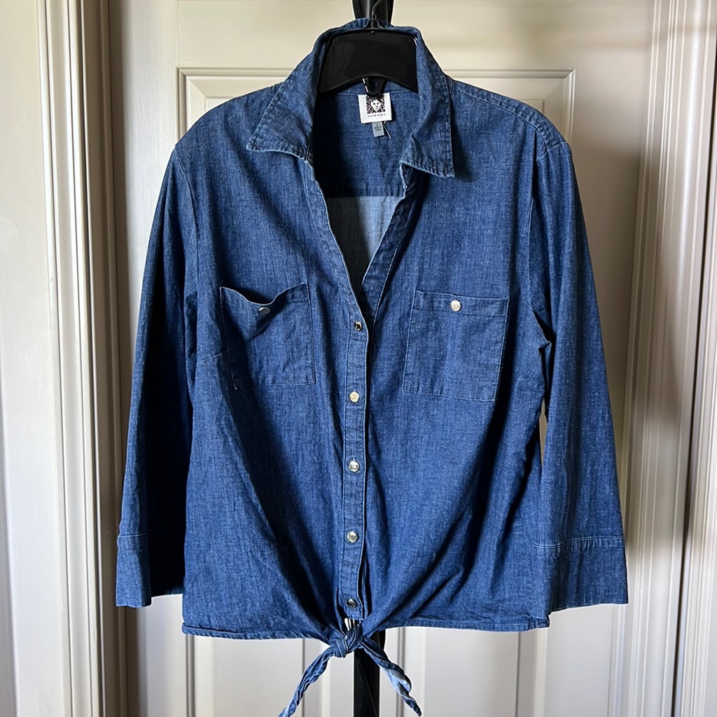 Denim Button Down Front